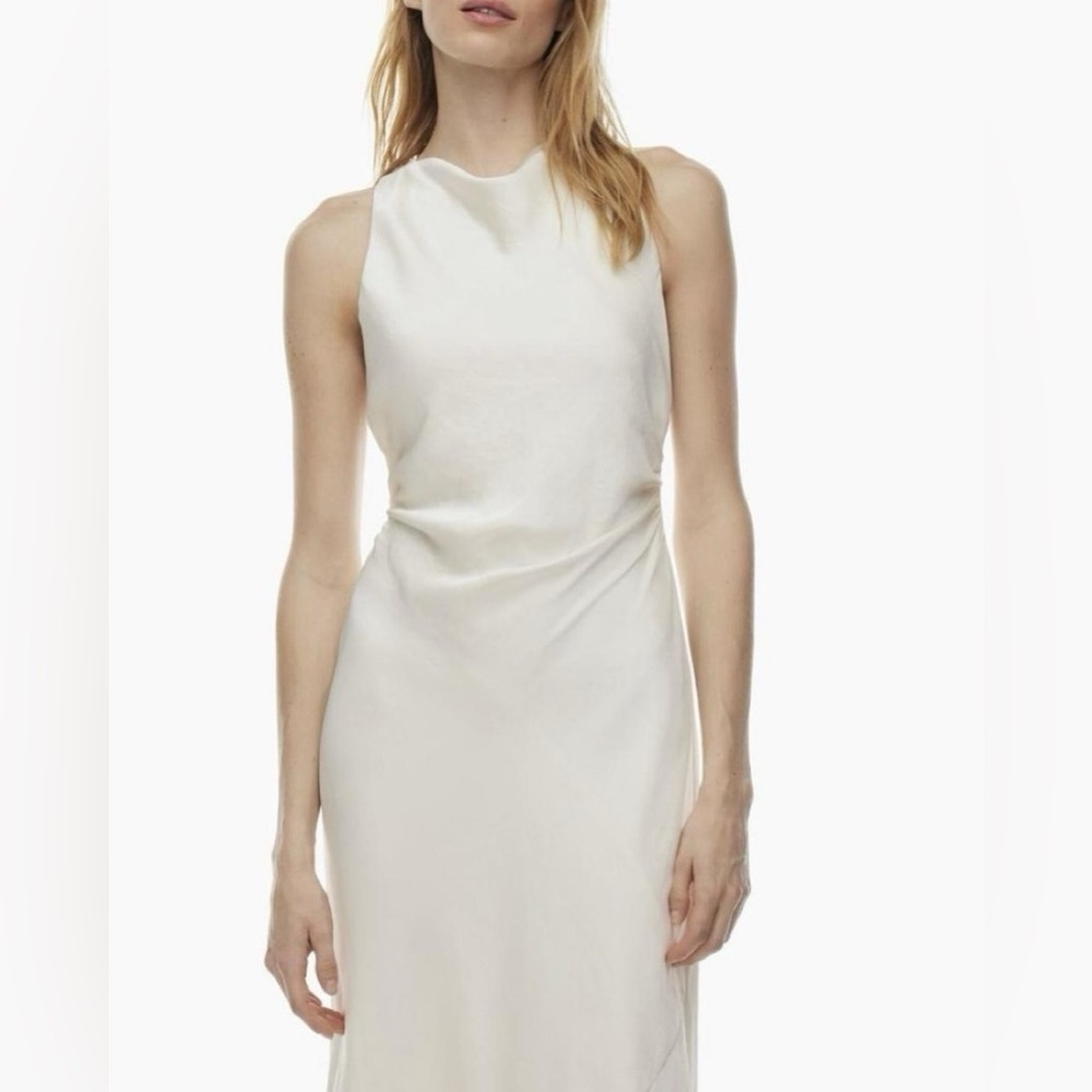 Aritzia Wilfred Portrait Satin Dress- Ashen